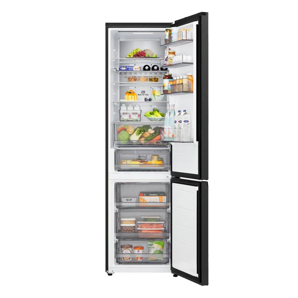 LG GBBS524CEV NatureFRESH 375L Freestanding Frost Free Fridge Freezer Essence Black Steel