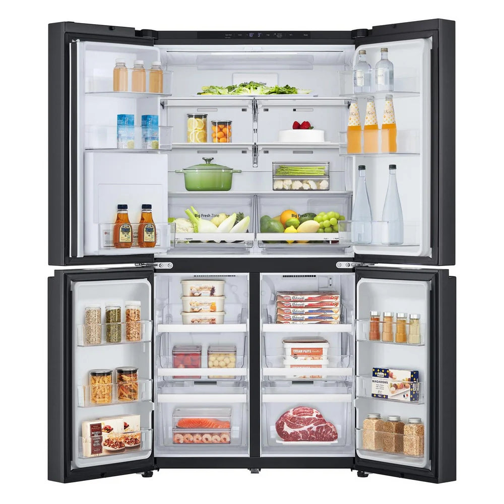 LG GMF960EV4E 646L NatureFRESH Plumbed American Style Fridge Freezer Black - E Rated