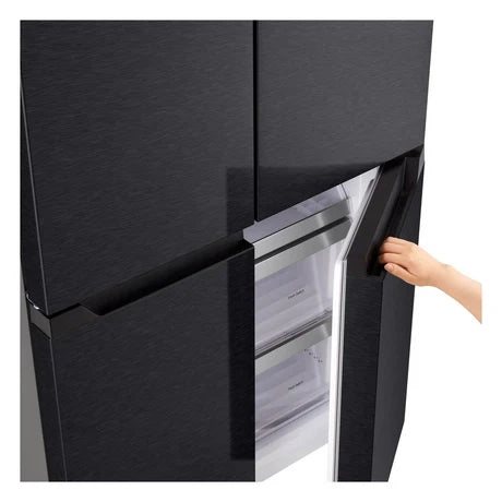 LG GMM42ABBEH 191cm 600L American Style Fridge Freezer in Matte Black - E Rated