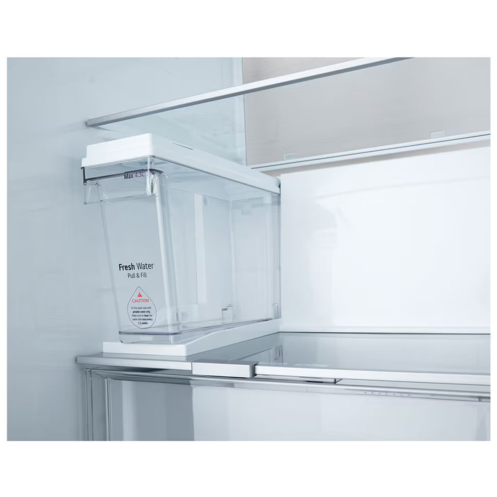 LG GSXE91EVAD 628L InstaView Non-Plumbed Frost Free American Fridge Freezer Essence Black Steel
