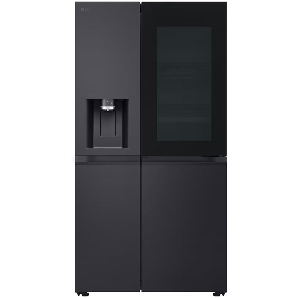 LG GSXE91EVAD 628L InstaView Non-Plumbed Frost Free American Fridge Freezer Essence Black Steel