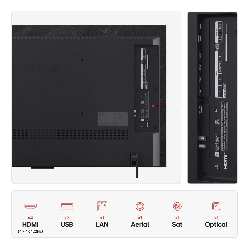 LG OLED42C55LA 42 Inch OLED evo AI C5 4K Ultra HD HDR Smart TV
