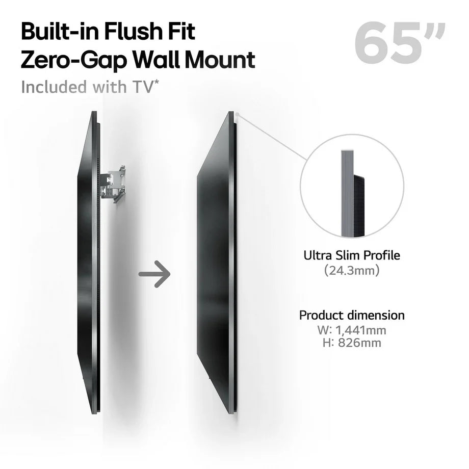 LG OLED65G54LW 65 Inch OLED evo AI G5 OLEDG54LW 4K Ultra HD HDR Smart TV - Wall mount version