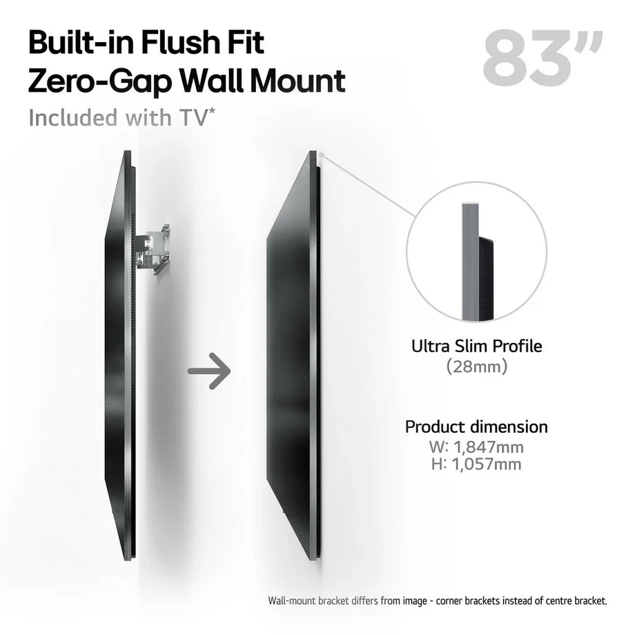 LG OLED83G54LW 83 Inch OLED evo AI G5 OLEDG54LW 4K Ultra HD HDR Smart TV - Wall mount version