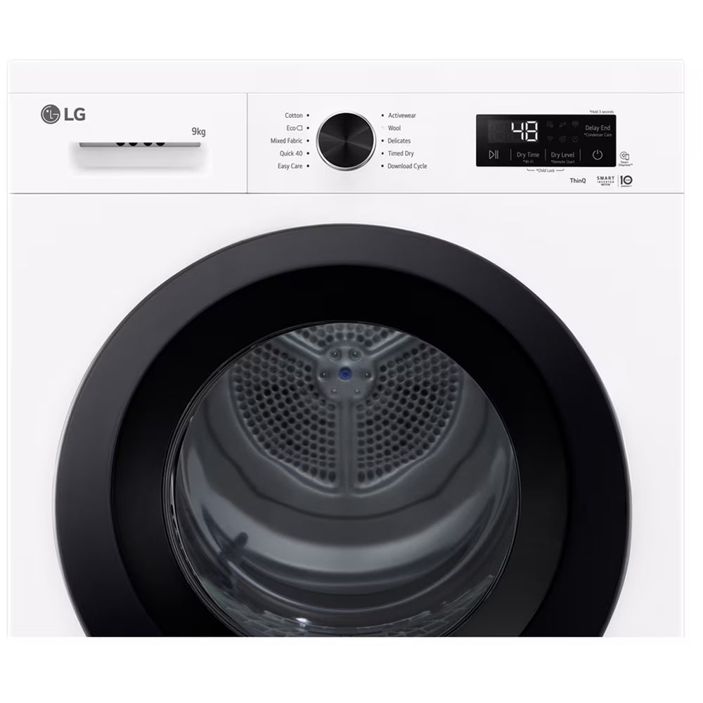 LG RHX1009NWK Sensor Dry 9kg WiFi Enabled Freestanding Heat Pump Tumble Dryer White