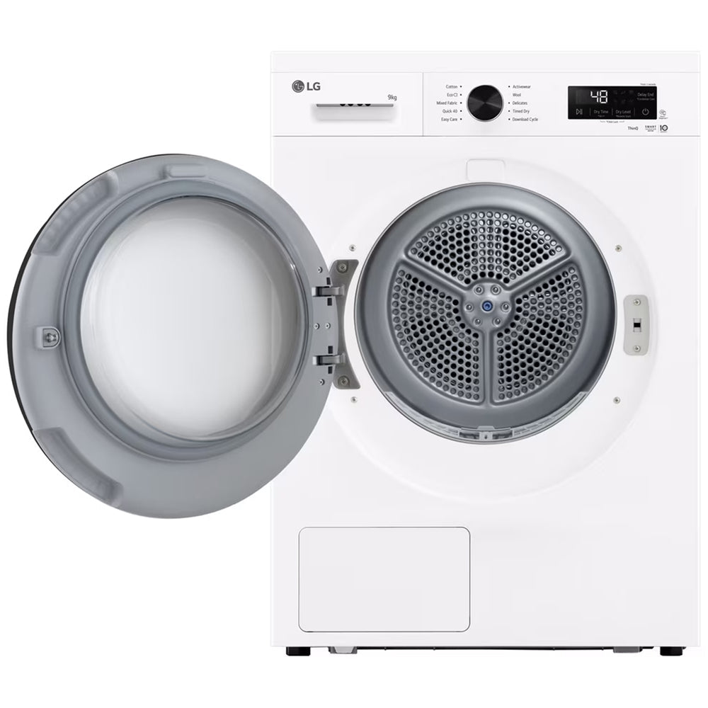 LG RHX1009NWK Sensor Dry 9kg WiFi Enabled Freestanding Heat Pump Tumble Dryer White