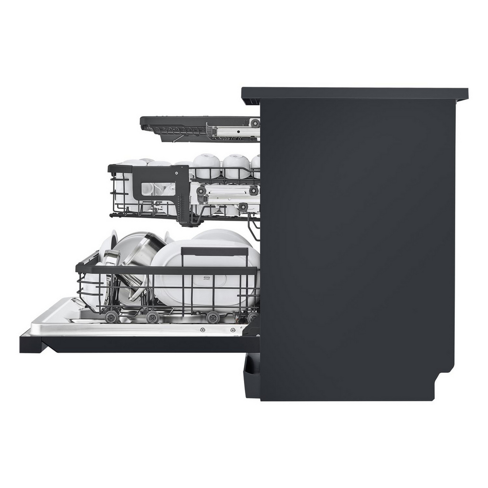 LG TrueSteam DF587HMS QuadWash WiFi Connected Full Size Dishwasher 14 Place Settings Matte Black