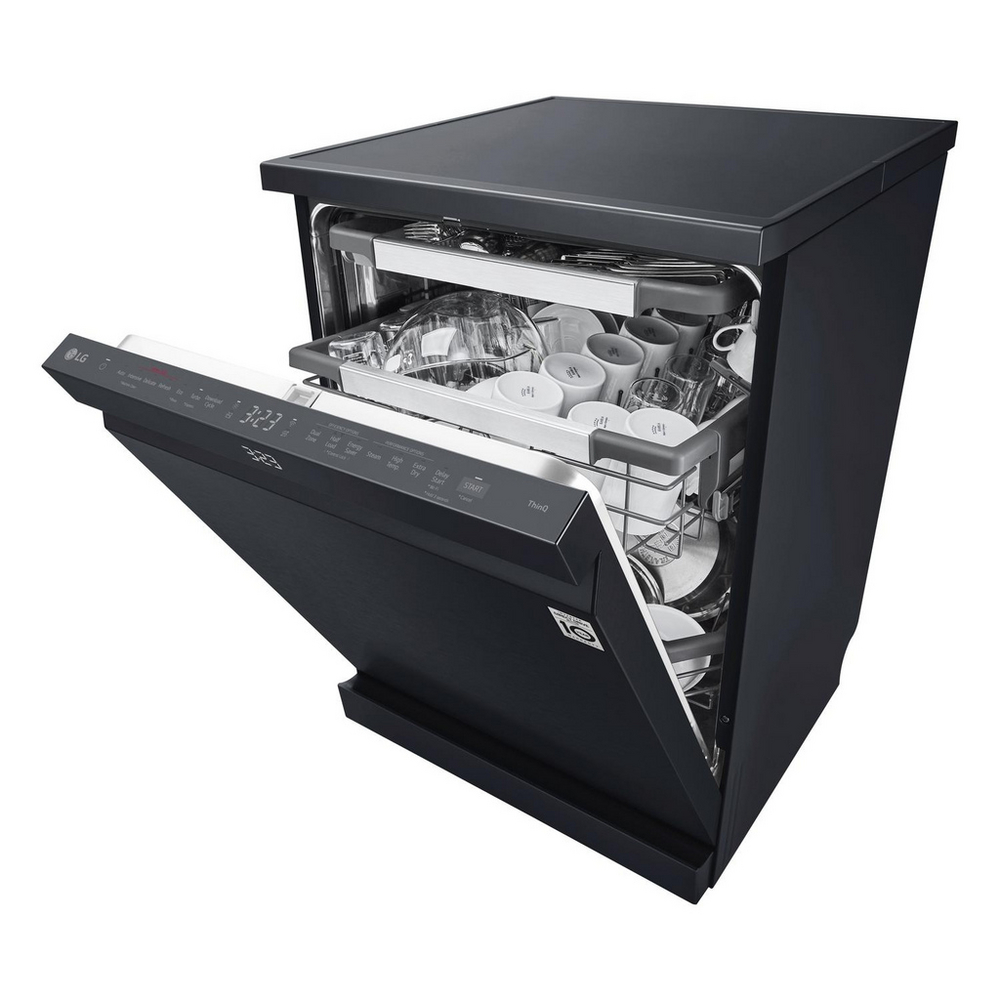 LG TrueSteam DF587HMS QuadWash WiFi Connected Full Size Dishwasher 14 Place Settings Matte Black