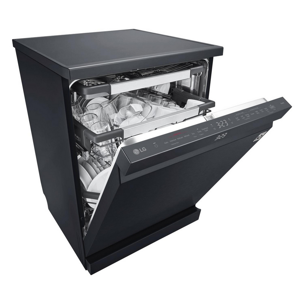 LG TrueSteam DF587HMS QuadWash WiFi Connected Full Size Dishwasher 14 Place Settings Matte Black
