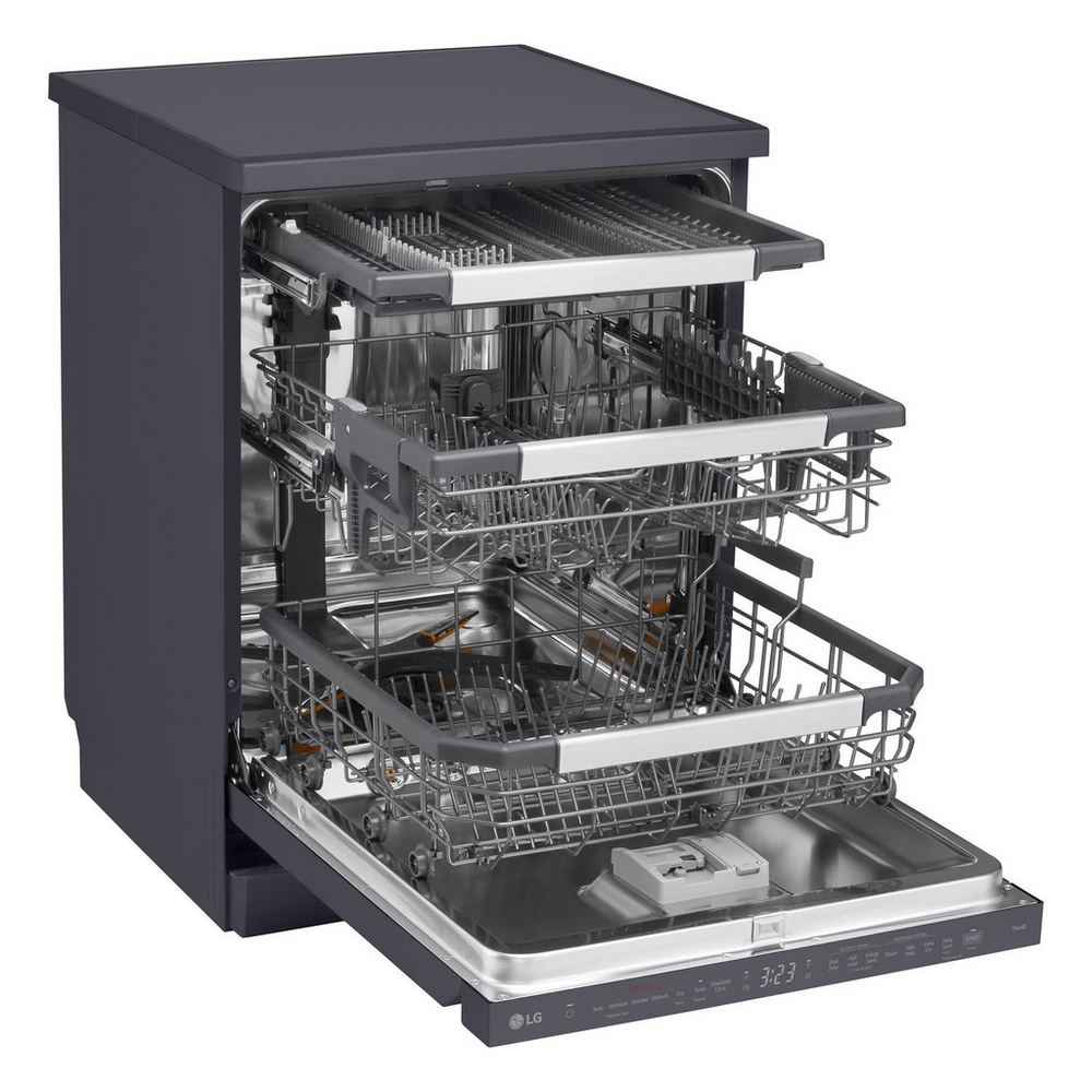 LG TrueSteam DF587HMS QuadWash WiFi Connected Full Size Dishwasher 14 Place Settings Matte Black