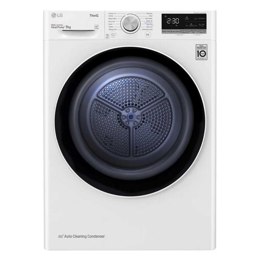LG V7 FDV709W WiFi Connected 9kg DUAL Inverter Heat Pump Tumble Dryer White A++ Rated