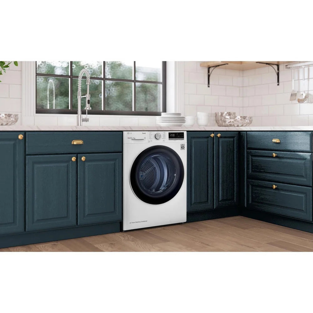 LG V7 FDV709W WiFi Connected 9kg DUAL Inverter Heat Pump Tumble Dryer White A++ Rated