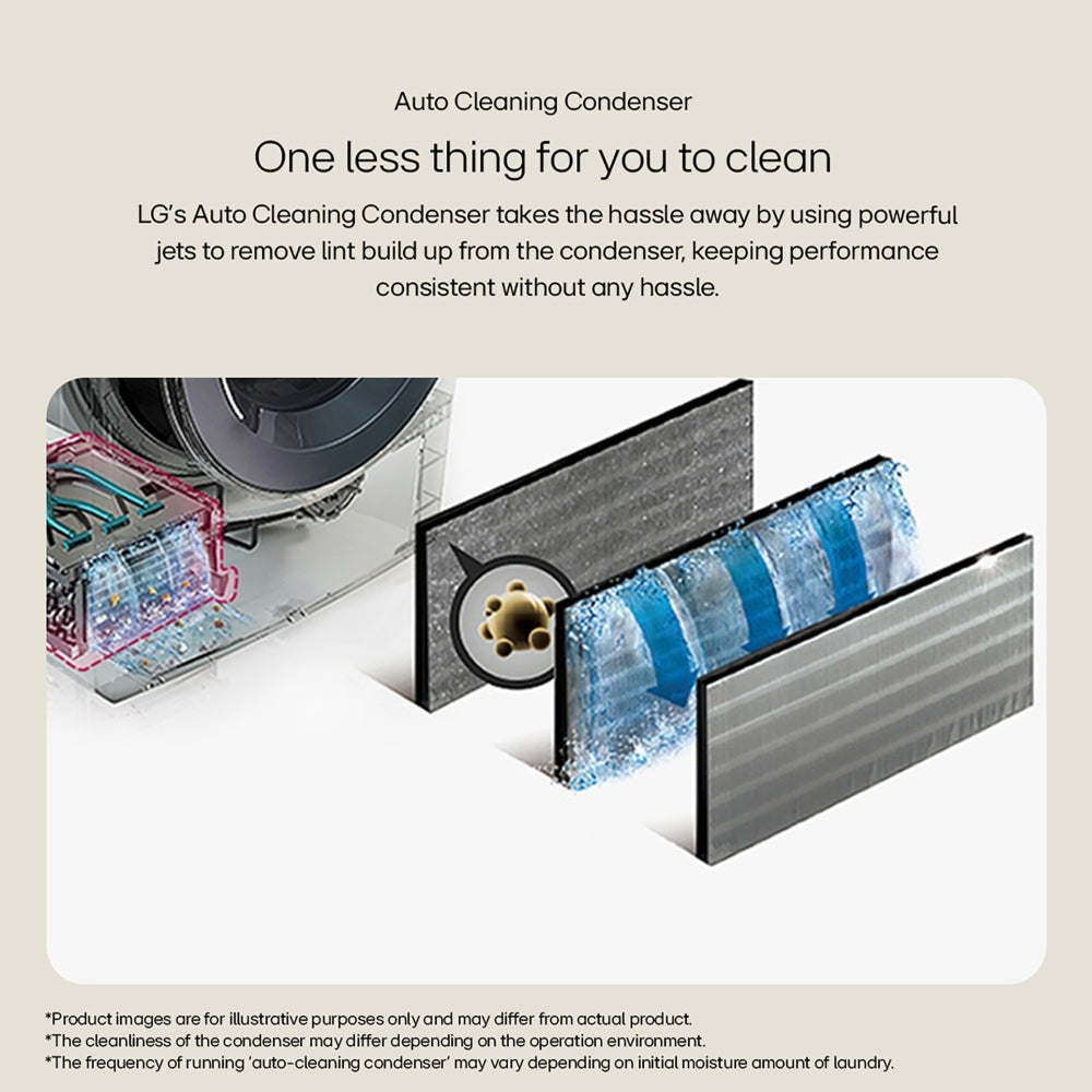 LG V7 FDV709W WiFi Connected 9kg DUAL Inverter Heat Pump Tumble Dryer White A++ Rated
