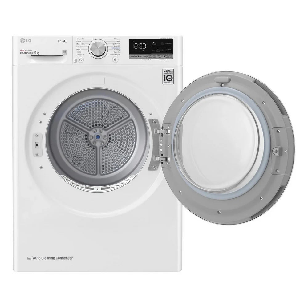 LG V7 FDV709W WiFi Connected 9kg DUAL Inverter Heat Pump Tumble Dryer White A++ Rated
