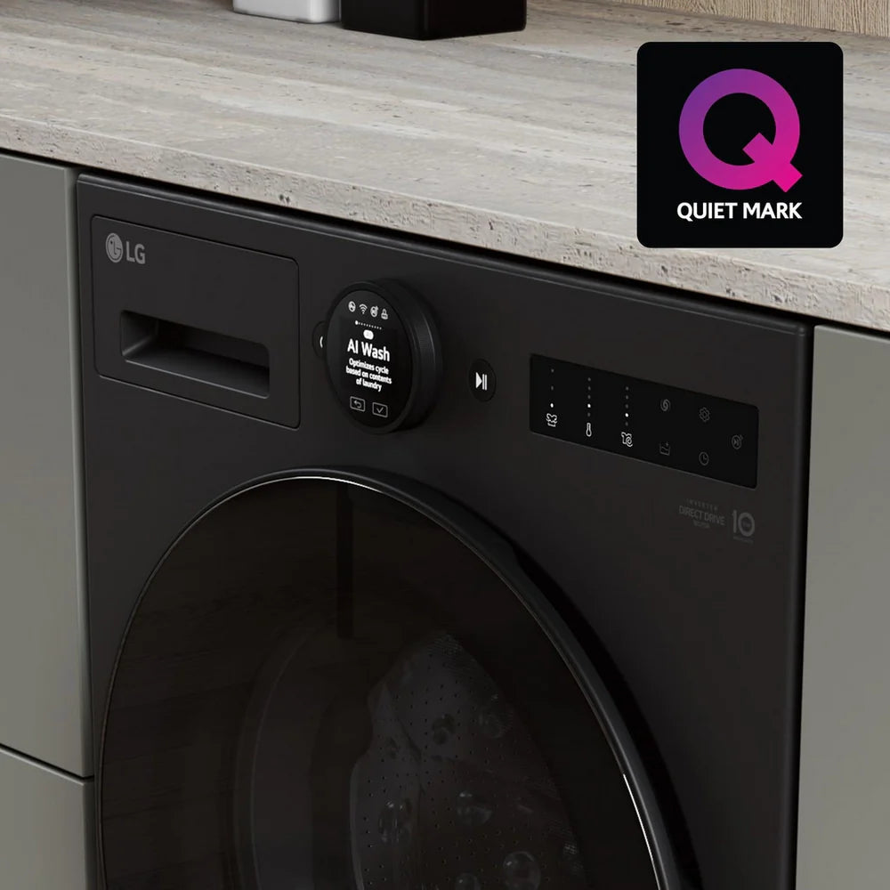 LG VX70 Series AI Direct Drive F4X7013TBB WiFi-enabled 13 kg 1400 Spin Washing Machine Matte Black - A Rated