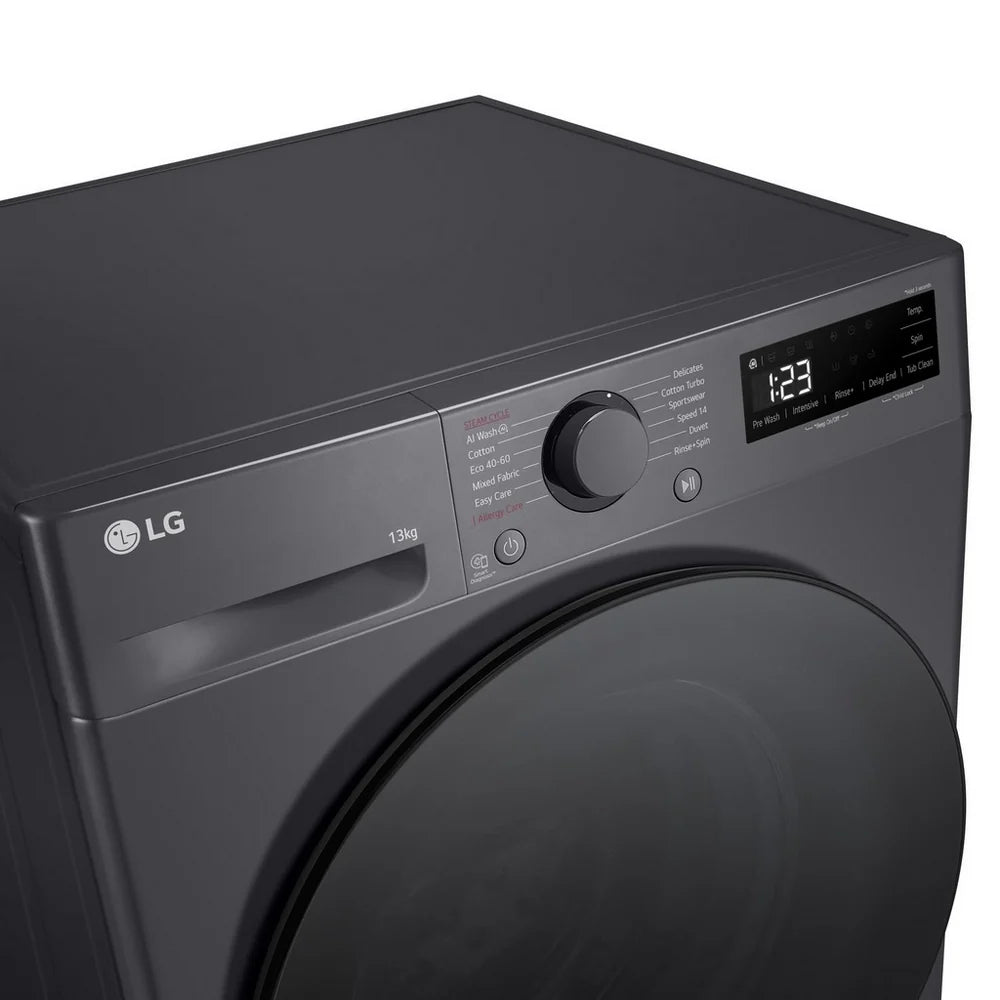 LG Y500 F4Y513GBLN1 13kg 1400 Spin AI Direct Drive Washing Machine Slate Grey - A Rated
