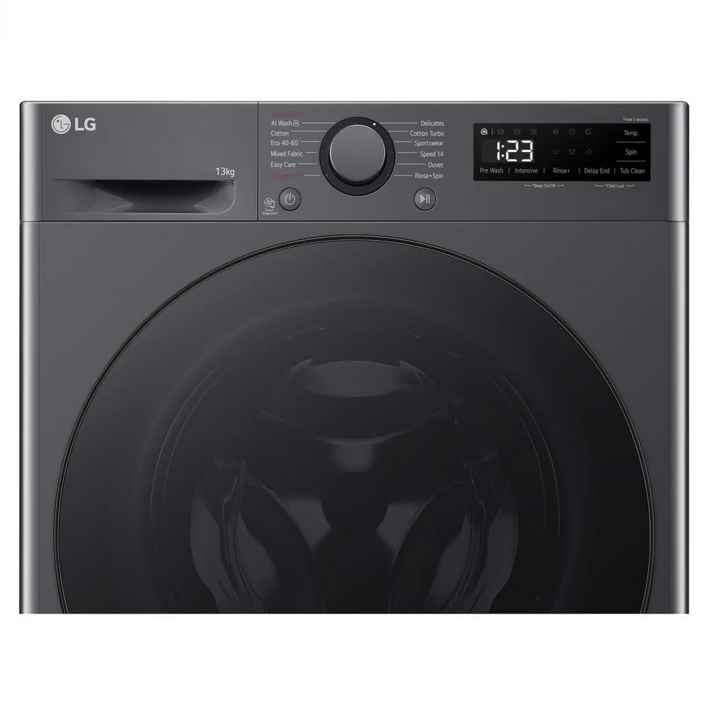 LG Y500 F4Y513GBLN1 13kg 1400 Spin AI Direct Drive Washing Machine Slate Grey - A Rated