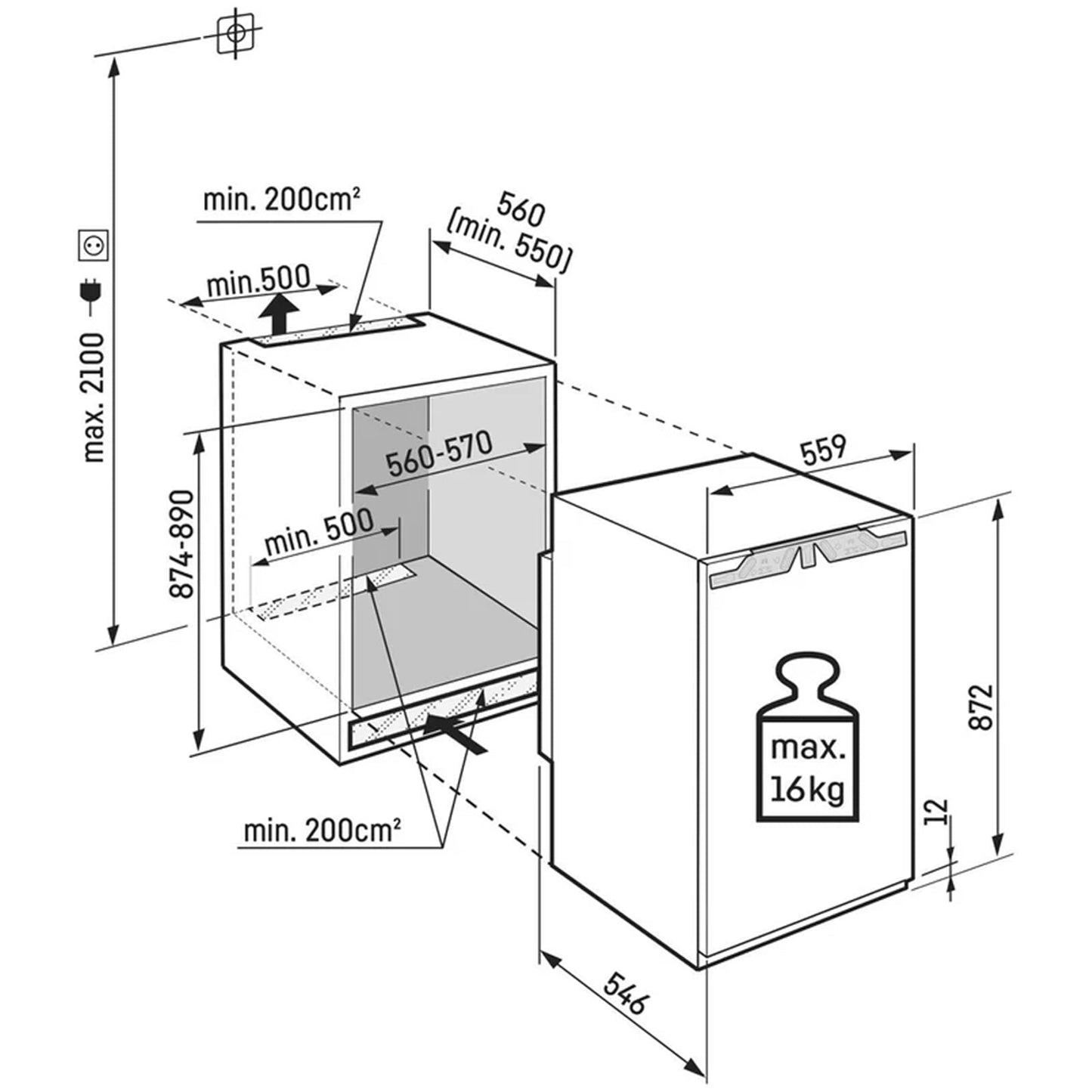 Liebherr Plus IRC3921 EasyFresh Integrated fridge with Icebox
