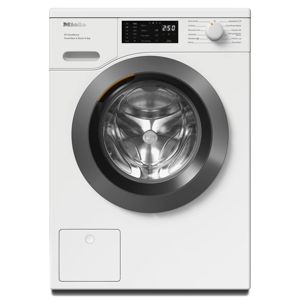 Miele WED385 WCS 9kg 1400 Spin PowerWash & SteamCare Washing Machine White - A Rated
