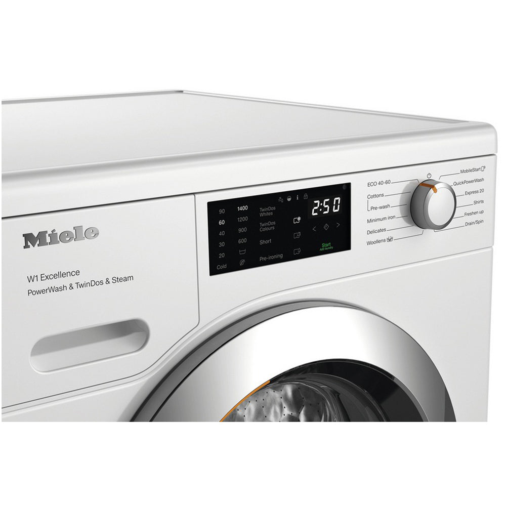 Miele WEG885 WCS 9kg 1400 Spin PowerWash & SteamCare Washing Machine Lotus White