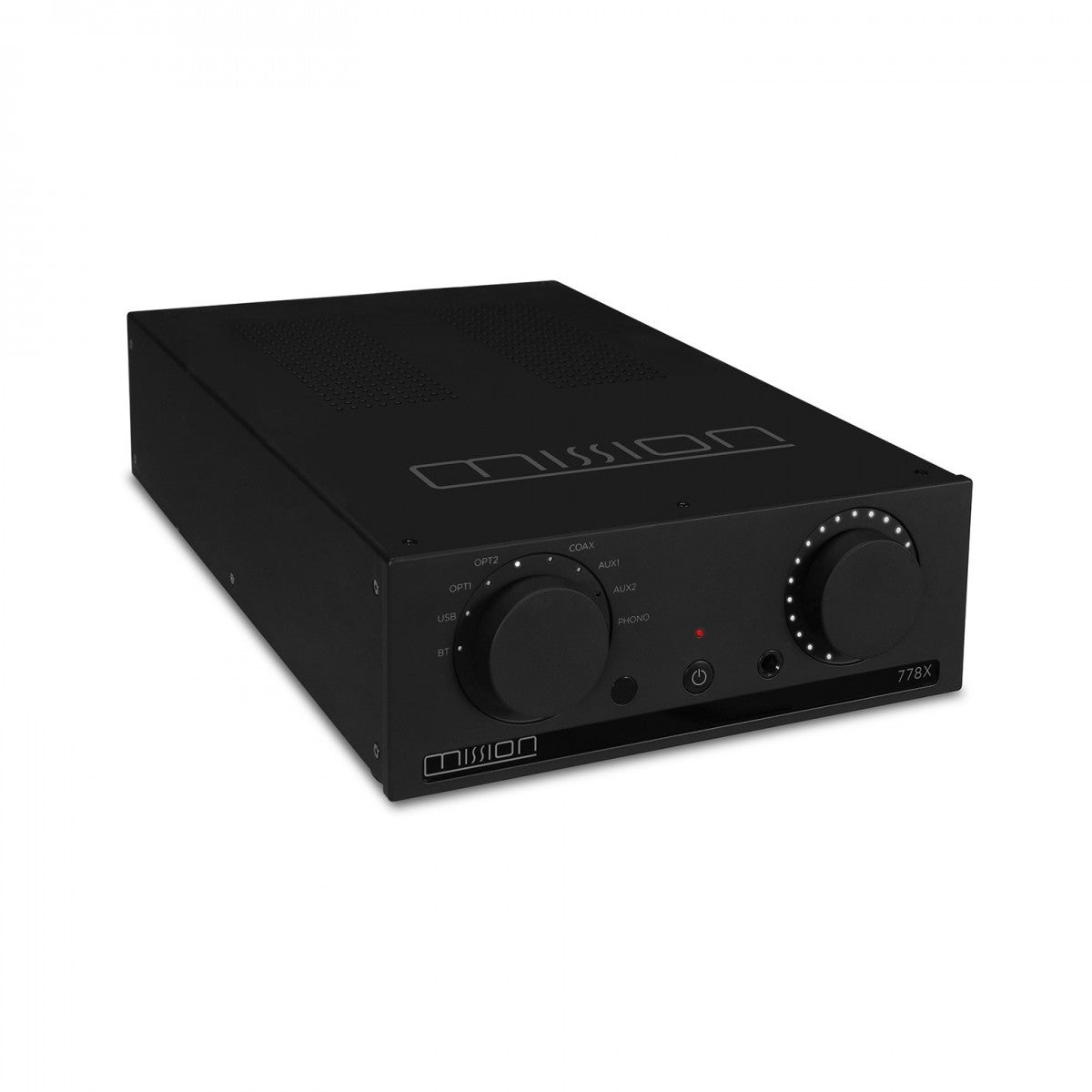 Mission 778X Integrated Amplifier Black with Monitor Audio Bronze 300 7G Floorstanding Speakers Walnut Pair HiFi Package