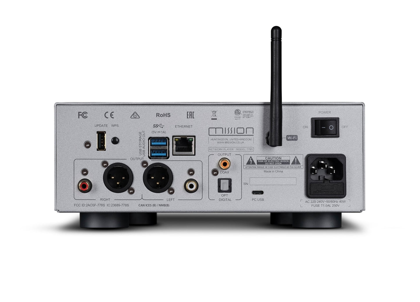 Mission 778X Stereo Amplifier with 778S Streamer HiFi Bundle - Silver