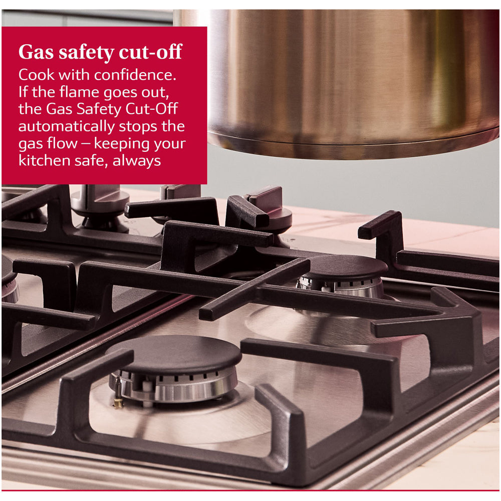 Neff T27CIS8N0 N70 Falme Slelect 75cm Stainless Steel Gas Hob