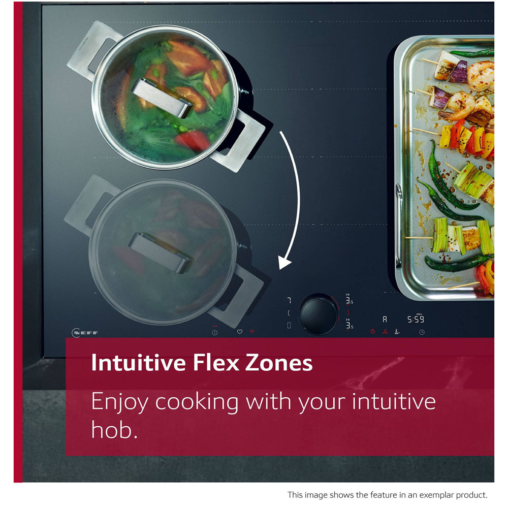 Neff T66FHX4L0 N70 60cm Flex Induction Hob with Twist Touch Control