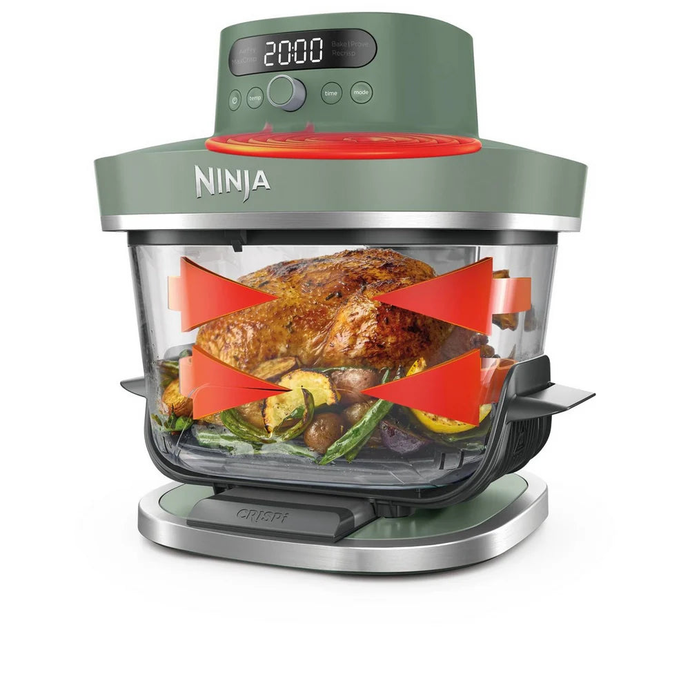 Ninja AS090UKGN CRISPi PRO 5-in-1 XL Glass Air Fryer Green