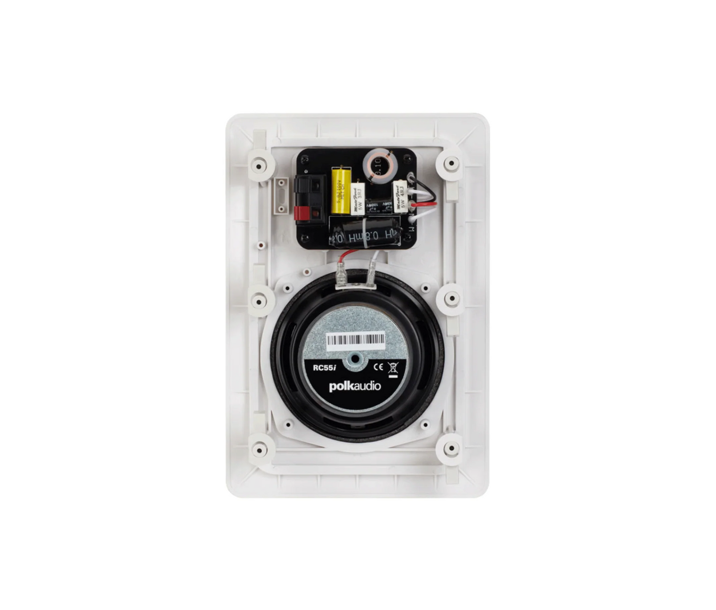 Polk RC55i High-Quality In-Wall Speakers Pair with 5.25inch Drivers White