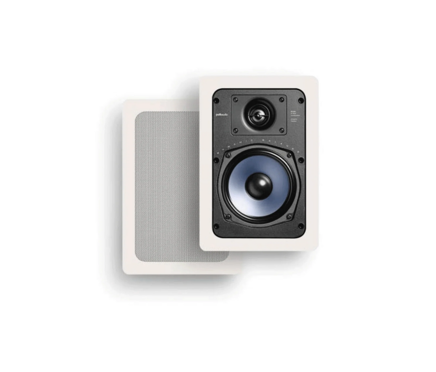 Polk RC55i High-Quality In-Wall Speakers Pair with 5.25inch Drivers White