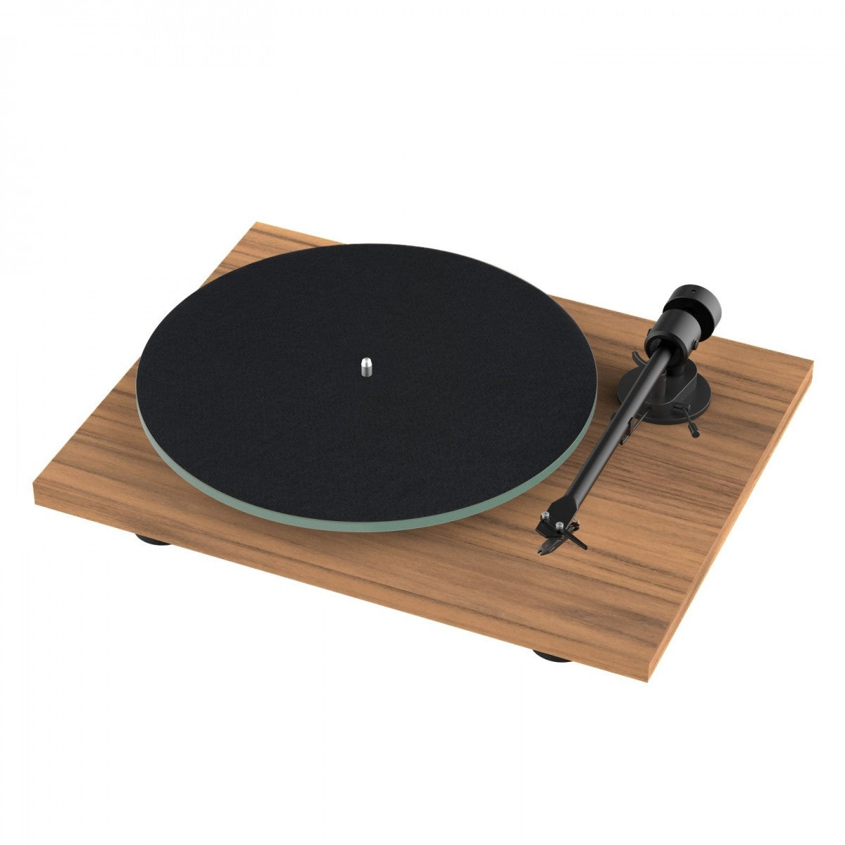 Pro-Ject T1 EVO Standard Turntable and Ruark MR1 MK3 Active Bluetooth Speakers with Built-in MM Phono Preamp Walnut
