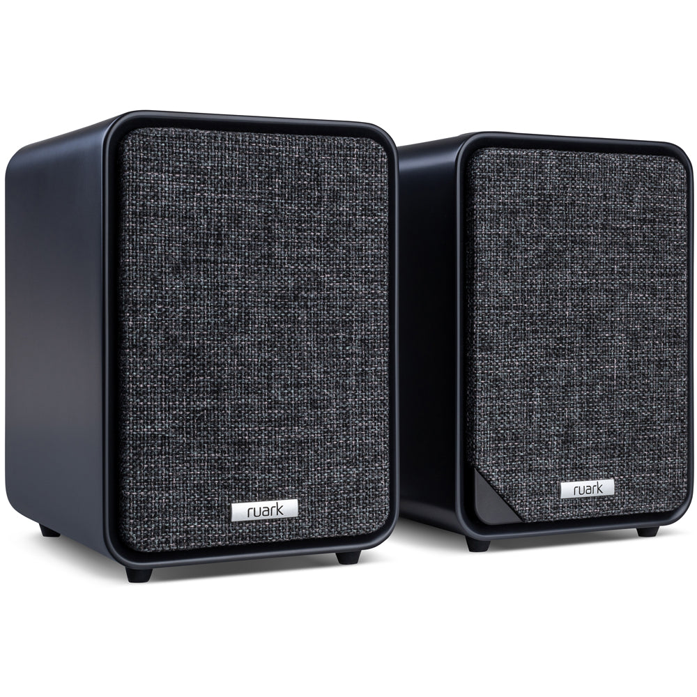 Pro-Ject T1 EVO Standard Turntable and Ruark MR1 MK3 Active Bluetooth Speakers with Built-in MM Phono Preamp Black