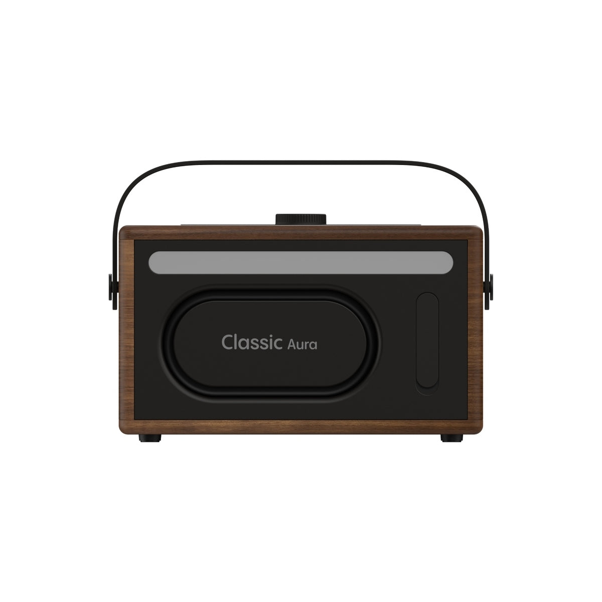 Pure Classic Aura Portable Bluetooth Speaker with Ambient Lighting - Coffee Brown Walnut
