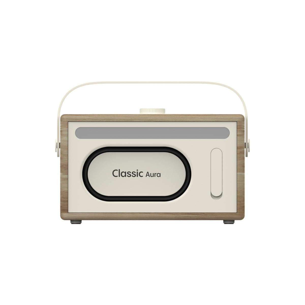 Pure Classic Aura Portable Bluetooth Speaker with Ambient Lighting - Cotton White Oak