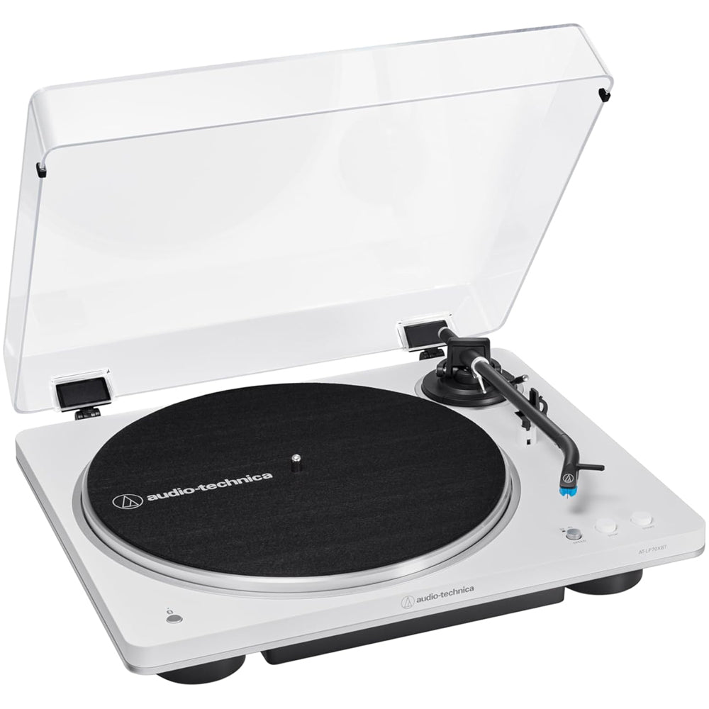 Ruark R410 Music System Grey with R-CD100 CD Player & Audio Technica AT-LP70XBT Automatic Wireless BT Turntable Silver