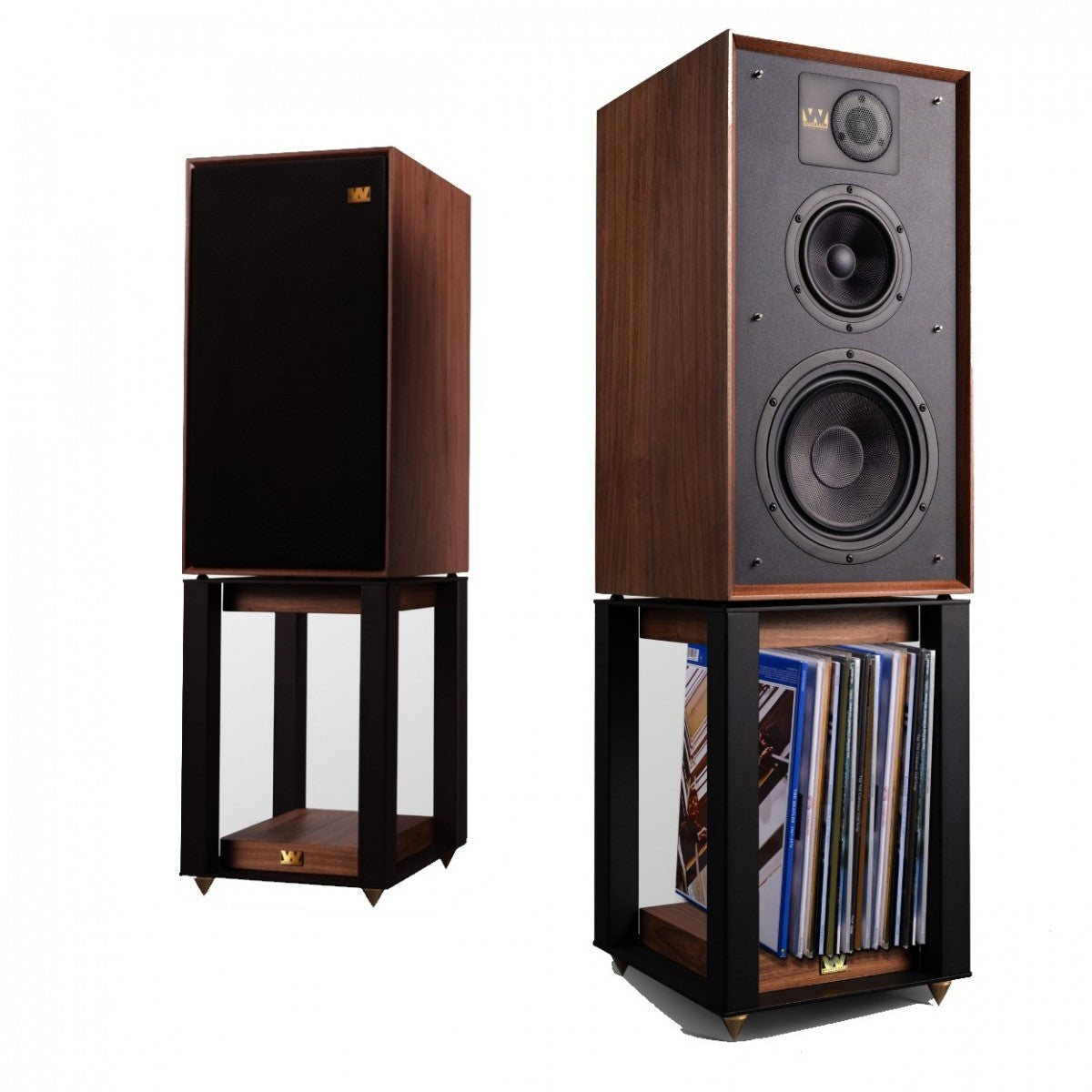 Ruark R610 Music Console and Wharfedale Linton Heritage Standmount Speakers with Matching Stands - Walnut