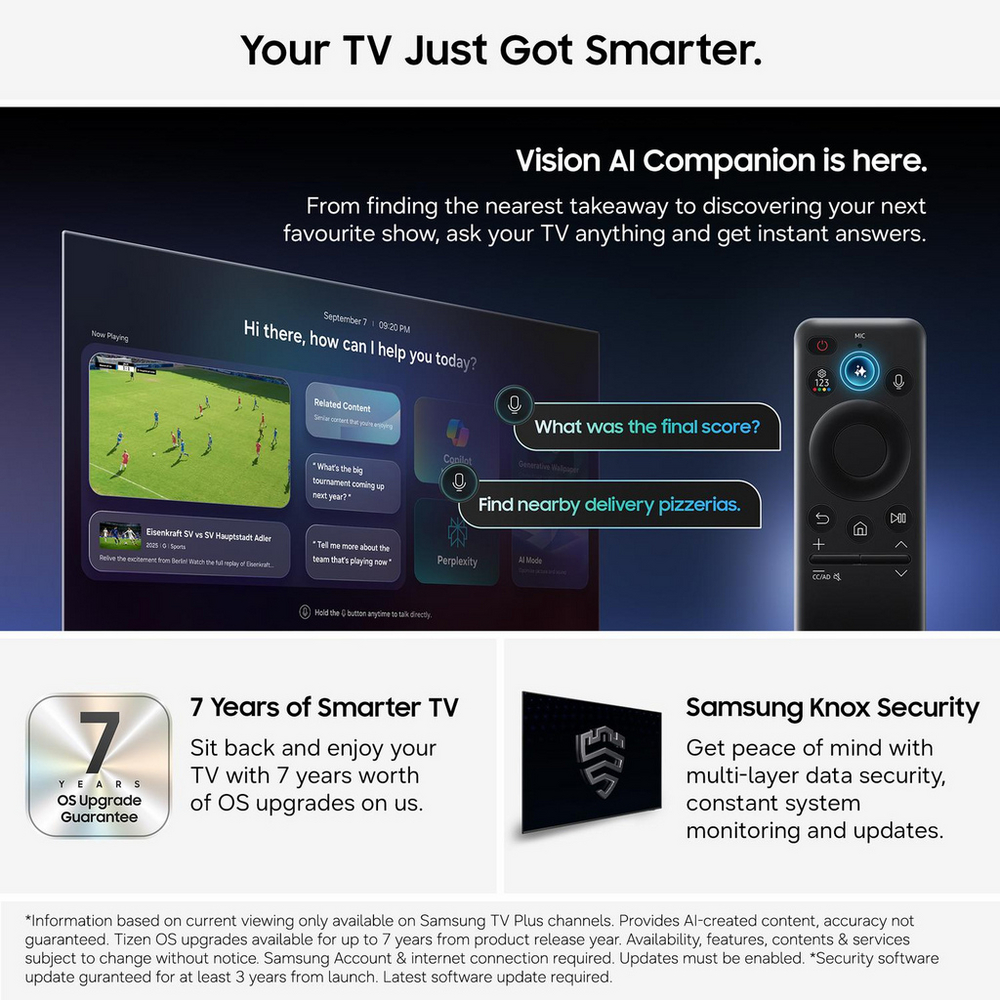 Samsung QE100QN80HUXXU 100 Inch QN80H QLED Quantum Mini LED 4K Ultra HD HDR Smart AI TV 2026