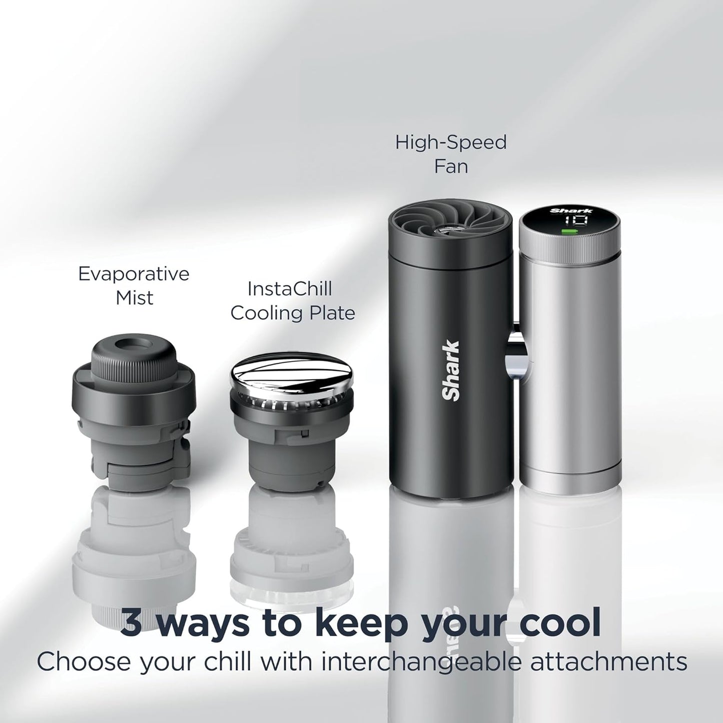 Shark ChillPill 3-in-1 Fan, Mist & InstaChill System - Carbon FA022UK