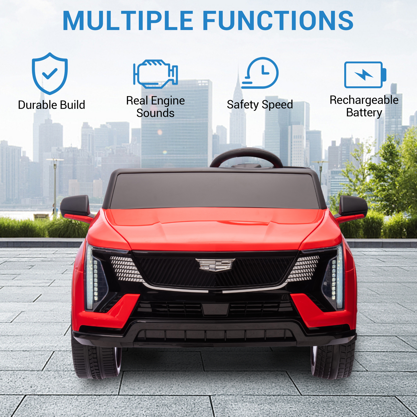 Garvee Ride - P Series: 24V Licensed Ride On Truck with Remote Control - 2 Seater Electric Car for Kids w/ Parental Remote, LED Lights & Music Player | Battery Powered Ride-On Toy Truck for Boys & Girls