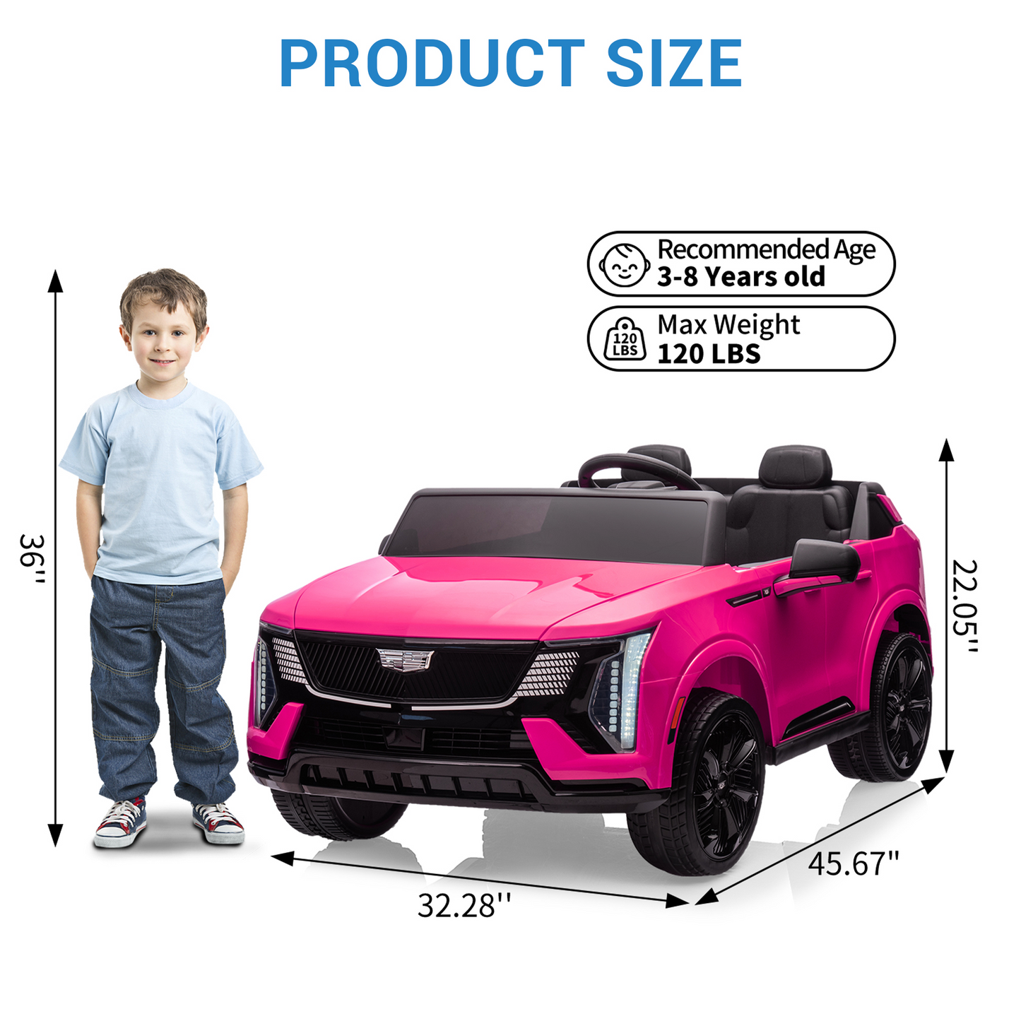 Garvee Ride - P Series: 24V Licensed Ride On Truck with Remote Control - 2 Seater Electric Car for Kids w/ Parental Remote, LED Lights & Music Player | Battery Powered Ride-On Toy Truck for Boys & Girls