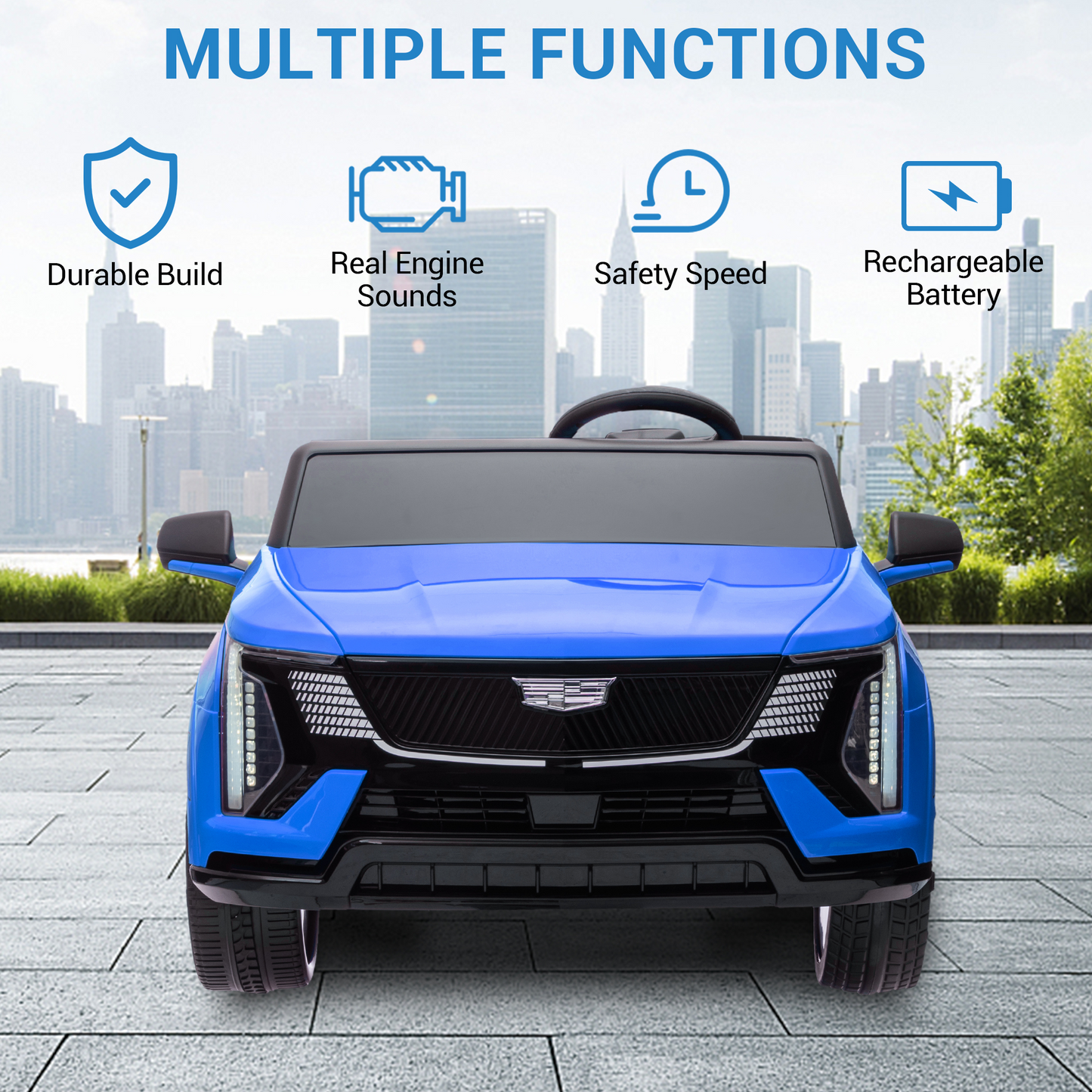 Garvee Ride - P Series: 24V Licensed Ride On Truck with Remote Control - 2 Seater Electric Car for Kids w/ Parental Remote, LED Lights & Music Player | Battery Powered Ride-On Toy Truck for Boys & Girls