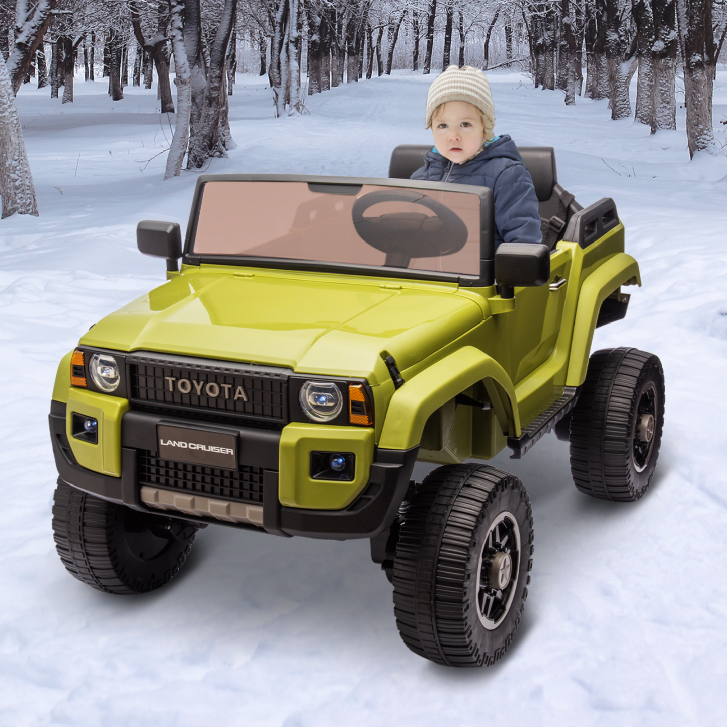 Garvee Ride P Series 24V Kids Electric Ride-On Car w/Parent Remote Control, 4WD/2WD Switch, Bluetooth Music, LED Lights & Shovel – 2-Seater Off-Road Toy for Over 3 Years, ASTM/CPSIA Certified