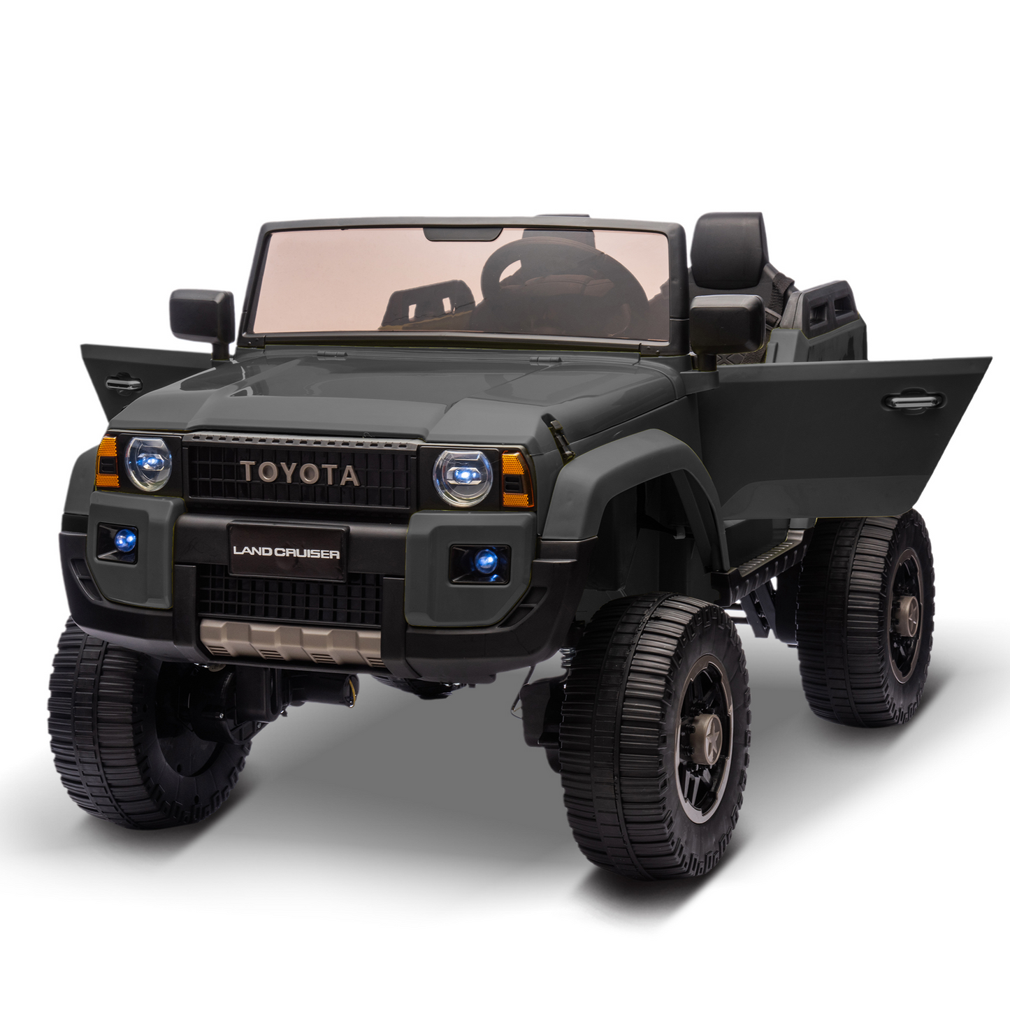 Garvee Ride P Series 24V Kids Electric Ride-On Car w/Parent Remote Control, 4WD/2WD Switch, Bluetooth Music, LED Lights & Shovel – 2-Seater Off-Road Toy for Over 3 Years, ASTM/CPSIA Certified