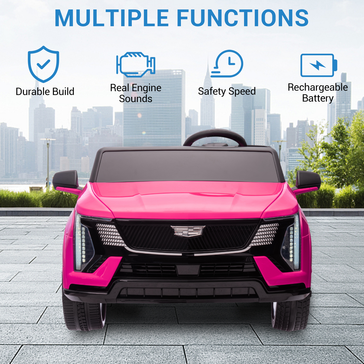 Garvee Ride - P Series: 24V Licensed Ride On Truck with Remote Control - 2 Seater Electric Car for Kids w/ Parental Remote, LED Lights & Music Player | Battery Powered Ride-On Toy Truck for Boys & Girls