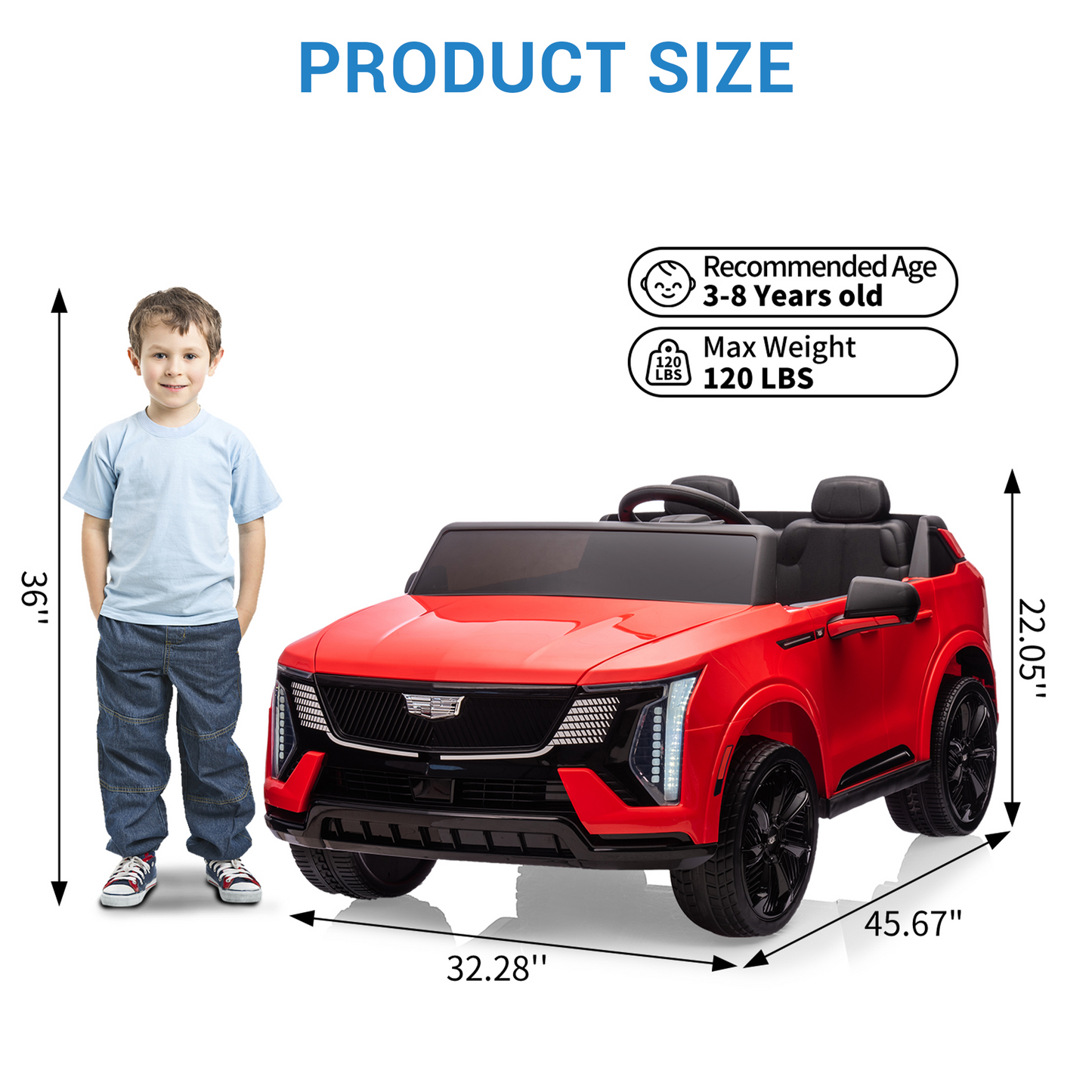 Garvee Ride - P Series: 24V Licensed Ride On Truck with Remote Control - 2 Seater Electric Car for Kids w/ Parental Remote, LED Lights & Music Player | Battery Powered Ride-On Toy Truck for Boys & Girls