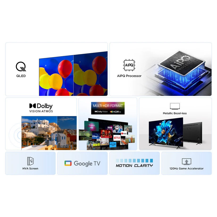 TCL 85P7K-UK 85 Inch P7K 4K QLED Ultra HD HDR Direct LED Smart Google TV
