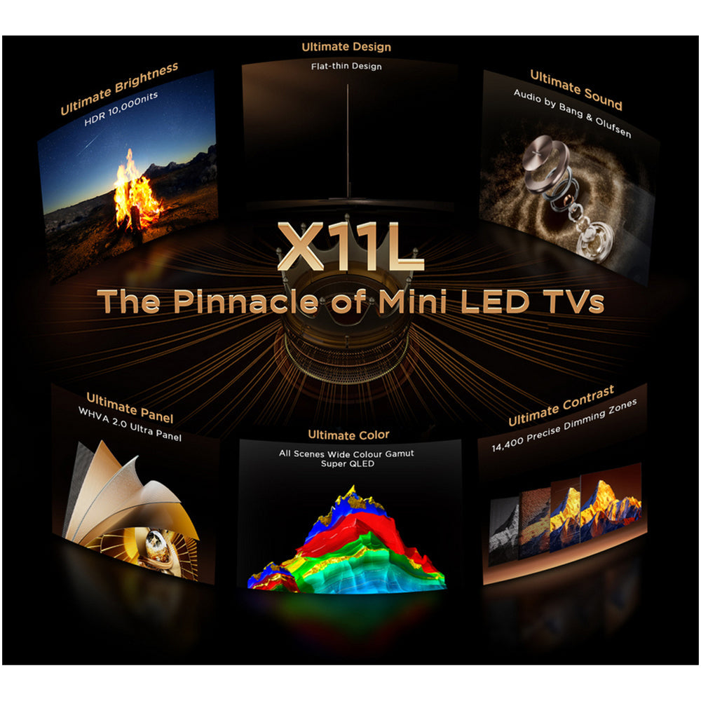 TCL 85X11L-UK 85 Inch X11L 4K Ultra HD HDR SQD-Mini LED Smart Google TV 2026
