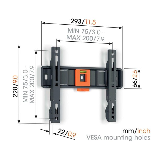 Vogels Quick TVM 1205 Fixed TV Wall Mount for TVs from 19 to 50 inches