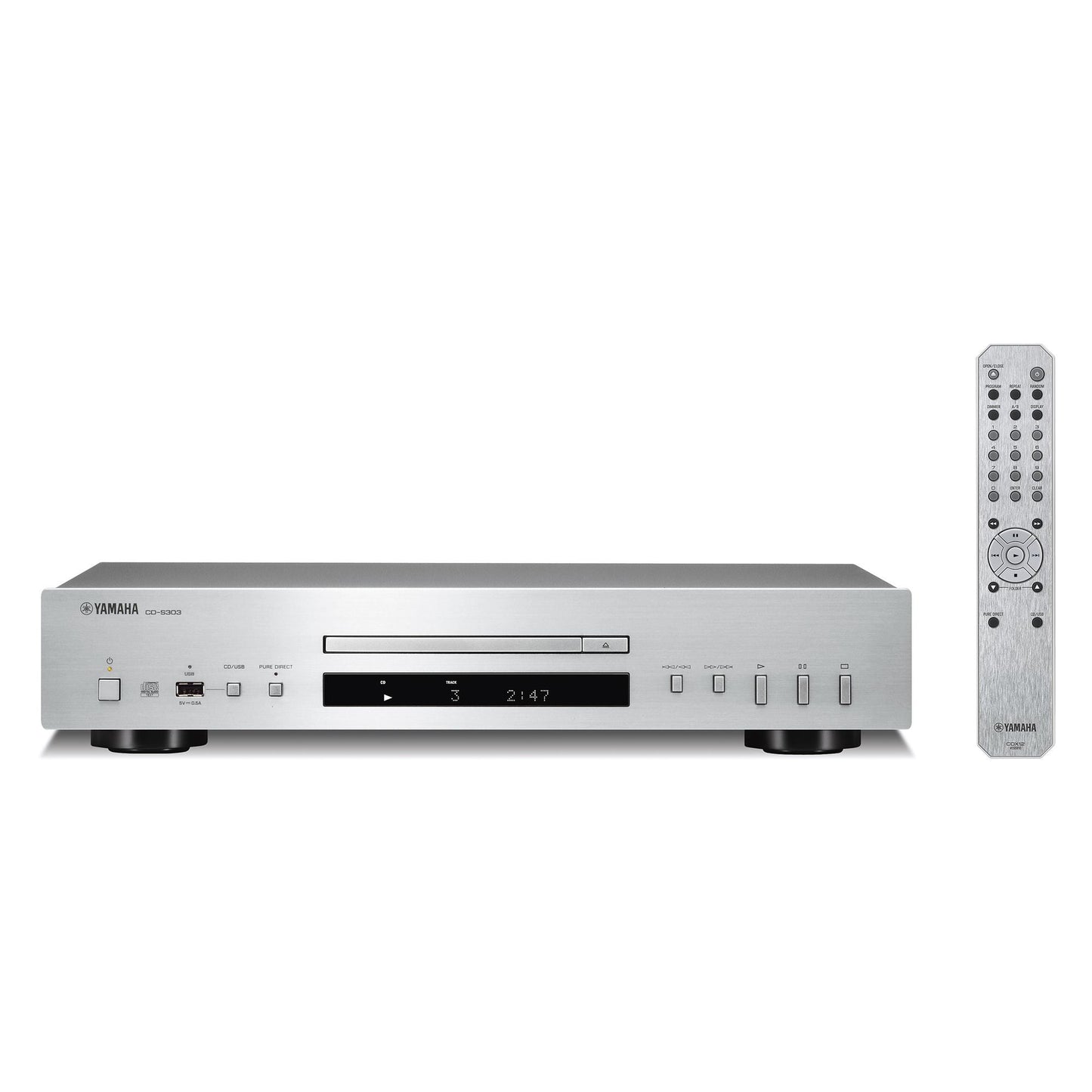 Yamaha R-N600A Network Stereo Receiver and CD-S303 CD Player Silver HiFi Package